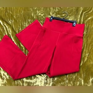 Athleta red flare ribbed legging